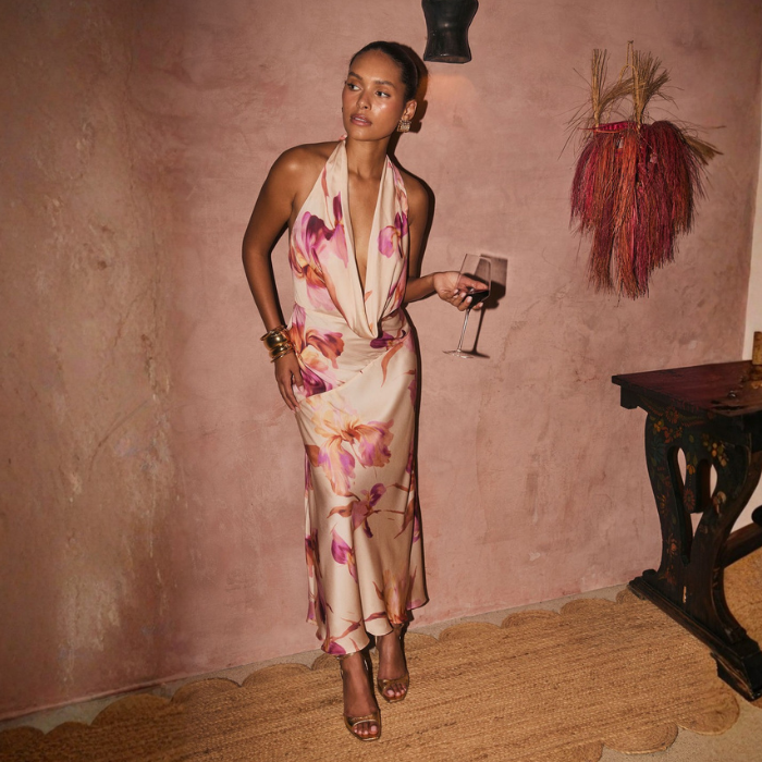 strapless open back dress Butterfly Back Maxi Dress – luxediary main image 0