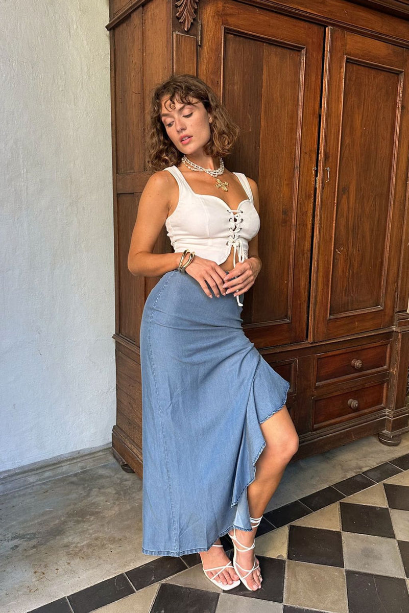 Camisa Vaquera Levis Mujer Jeans Rectos Tiro Alto Crop Mujer