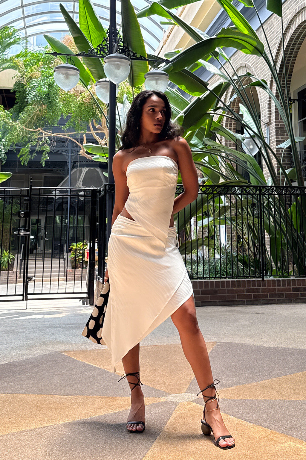 Belleza White Asymmetrical Skirt | 12th Tribe Belleza White Asymmetrical Skirt | 12th Tribe
