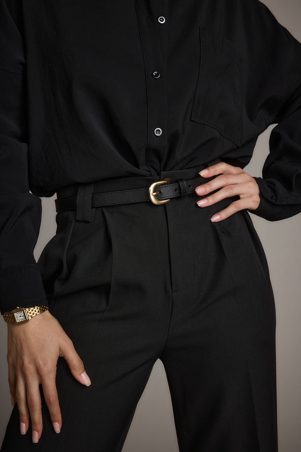 Liya Gold Genuine Leather Skinny Belt - M/L Size - Women's Belts - 12th Tribe Liya Gold Genuine Leather Skinny Belt - M/L Size - Women's Belts - 12th Tribe