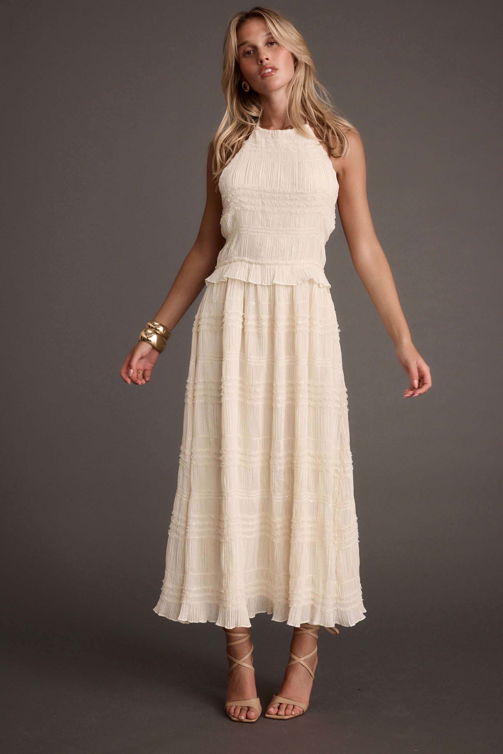 chinese dress ladies Women's Ivory Chiffon Maxi Dress chinese dress ladies Women's Ivory Chiffon Maxi Dress