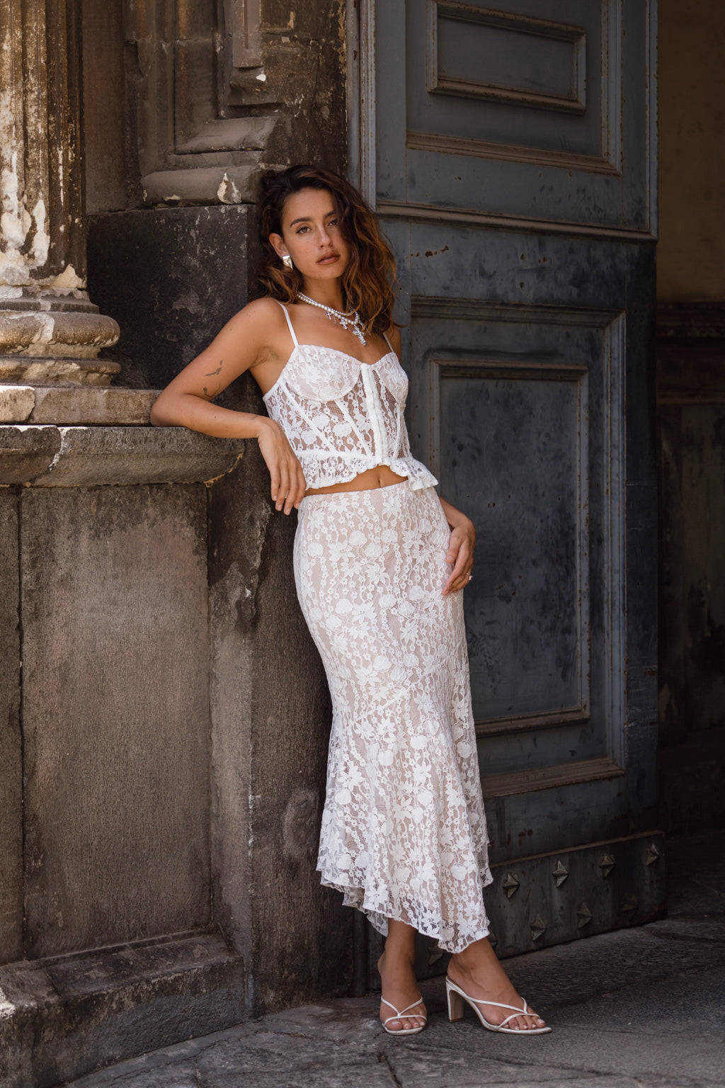 Rosemary White Lace Maxi Skirt - XS Size - Women's Skirts - 12th Tribe Rosemary White Lace Maxi Skirt - XS Size - Women's Skirts - 12th Tribe