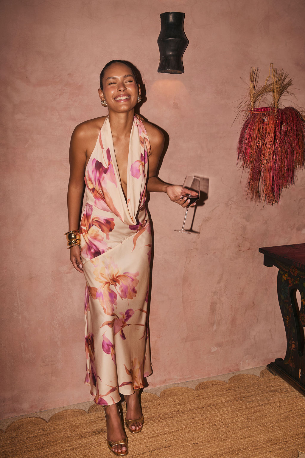 Valentina Light Pink Floral Maxi Dress - XL Size - Women's Dresses - 12th Tribe Valentina Light Pink Floral Maxi Dress - XL Size - Women's Dresses - 12th Tribe