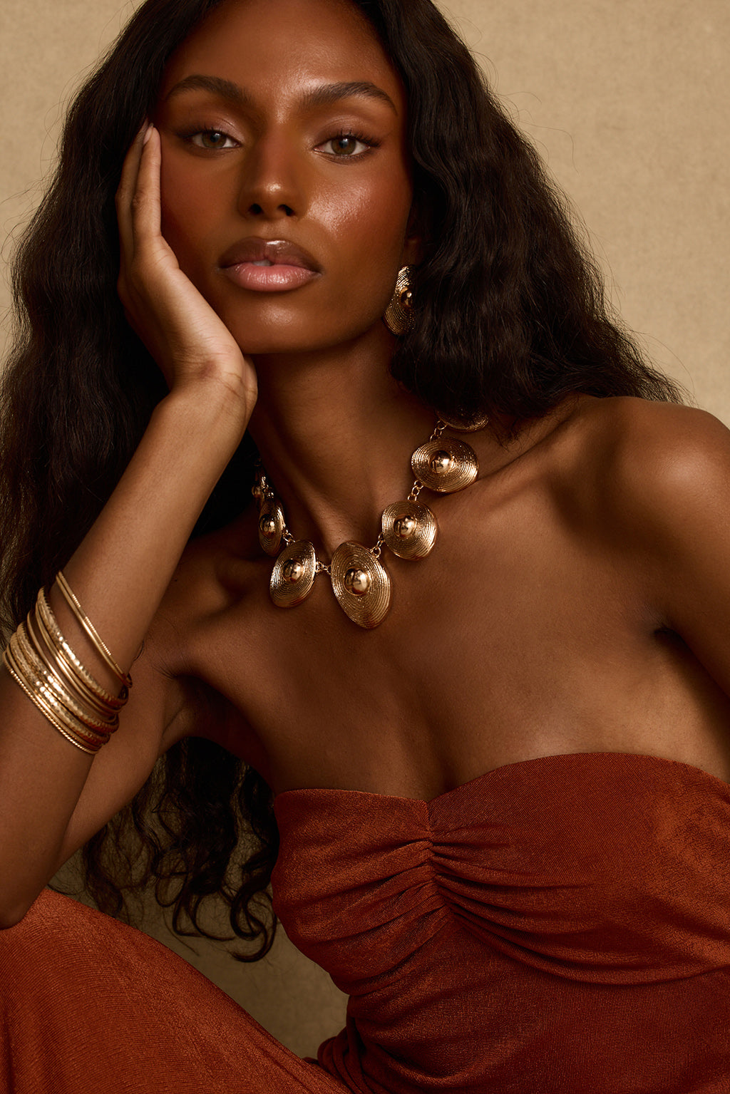 Zenith Gold Statement Necklace | 12th Tribe