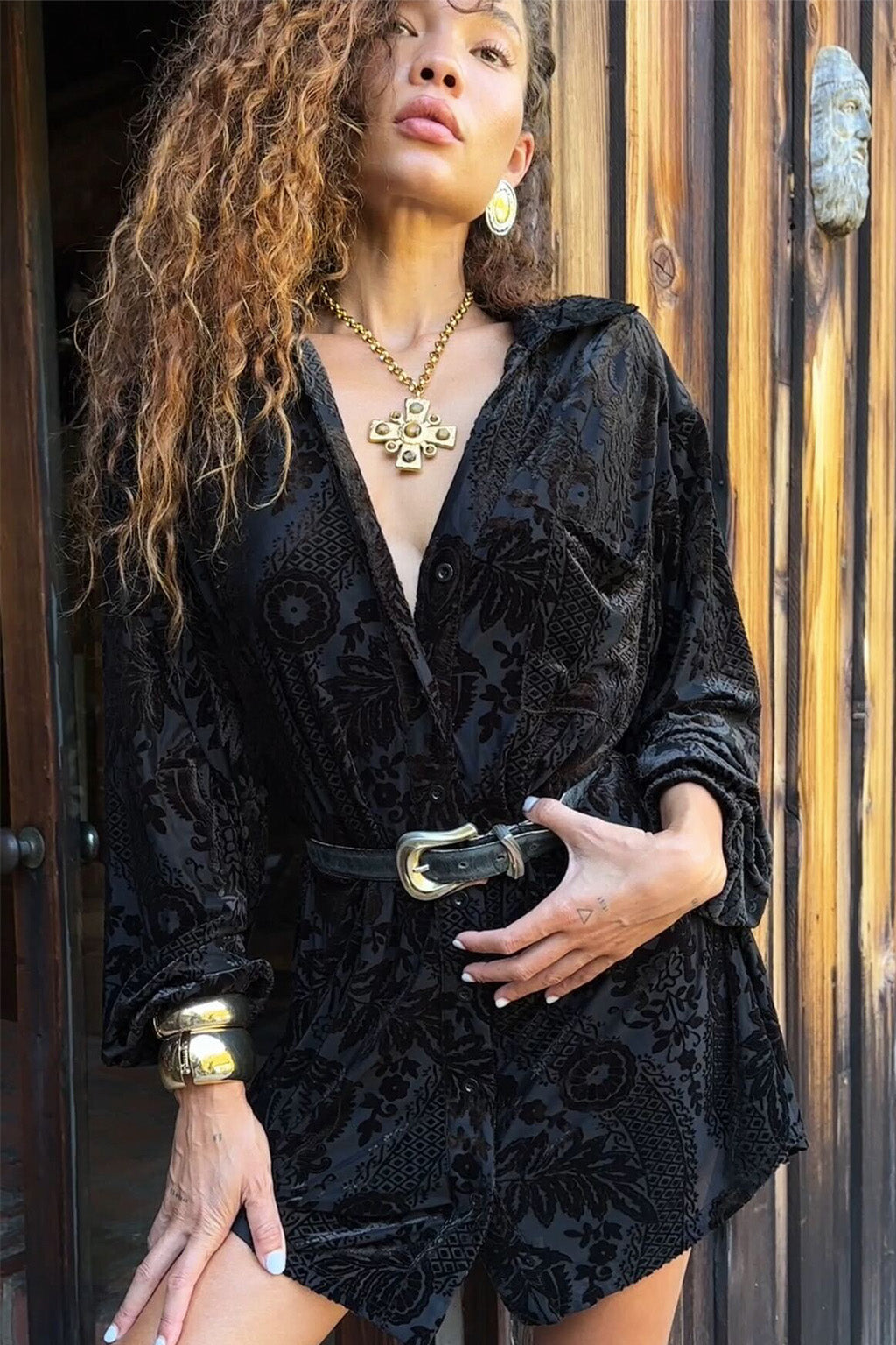 Loretta Black Velvet Burnout Mini Dress - XS Size - Women's Dresses - 12th Tribe Loretta Black Velvet Burnout Mini Dress - XS Size - Women's Dresses - 12th Tribe