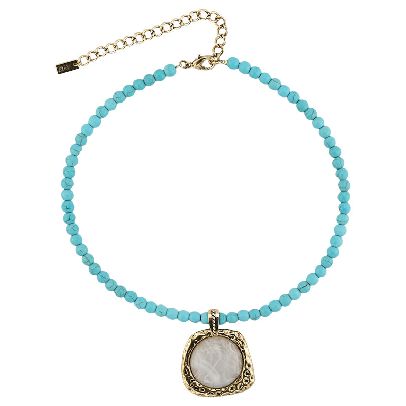 Ayla Beaded Pendant Necklace