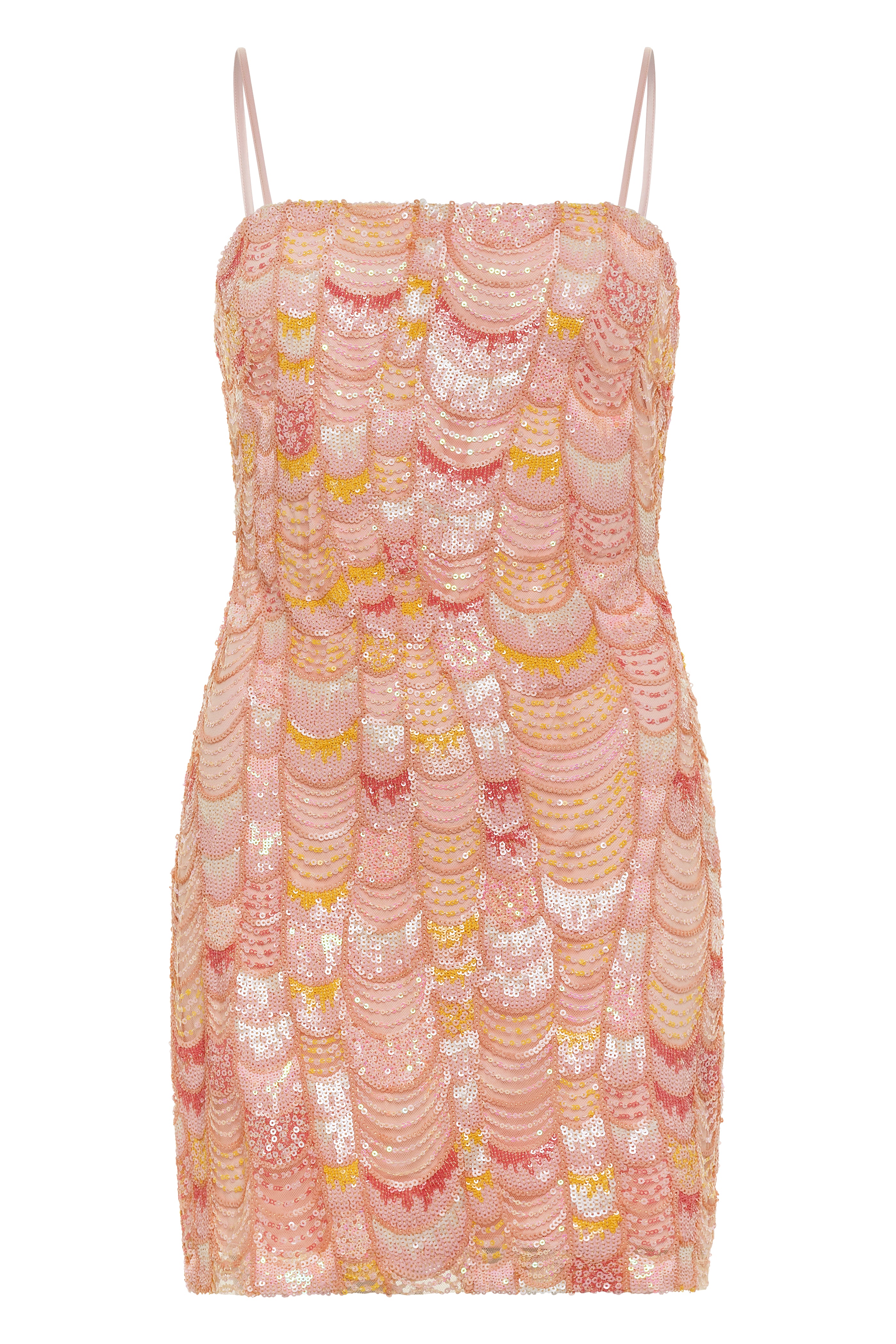 Emmy Pink Mermaid Mini Dress