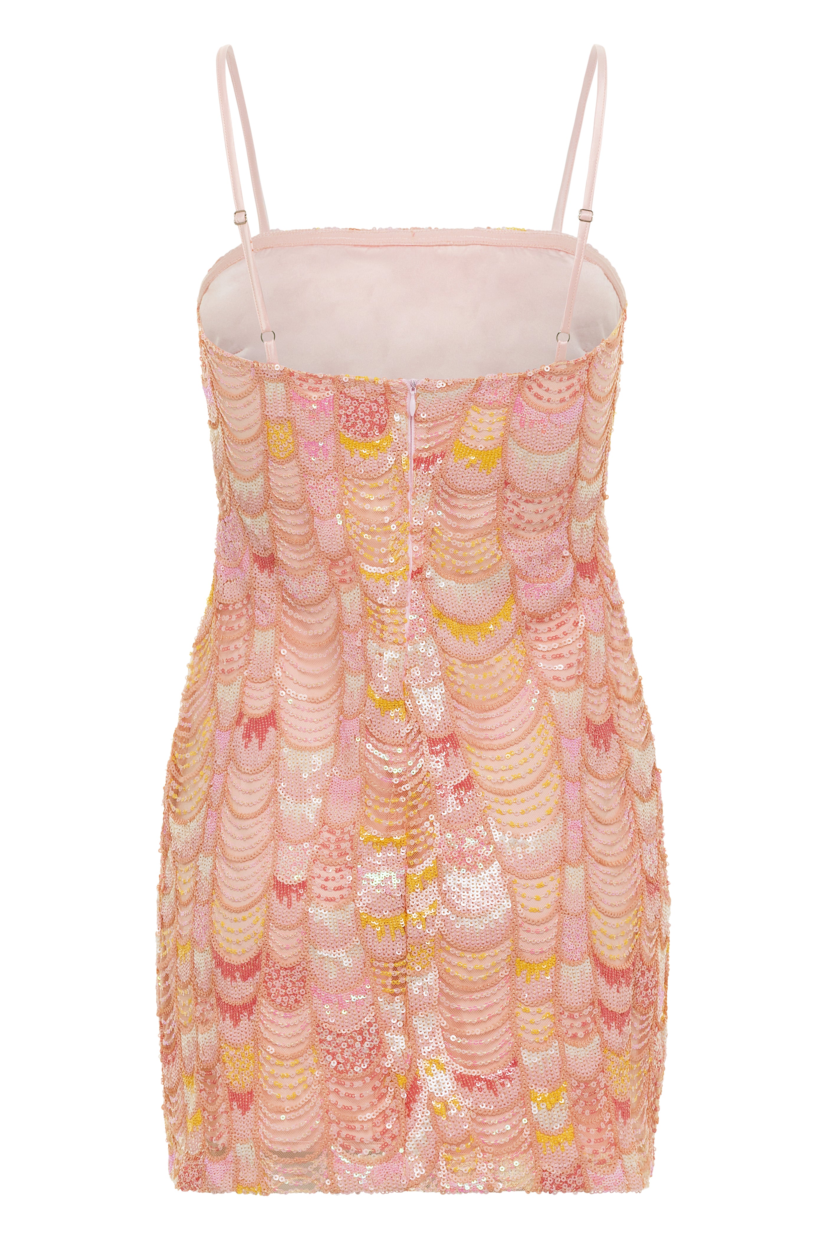 Emmy Pink Mermaid Mini Dress