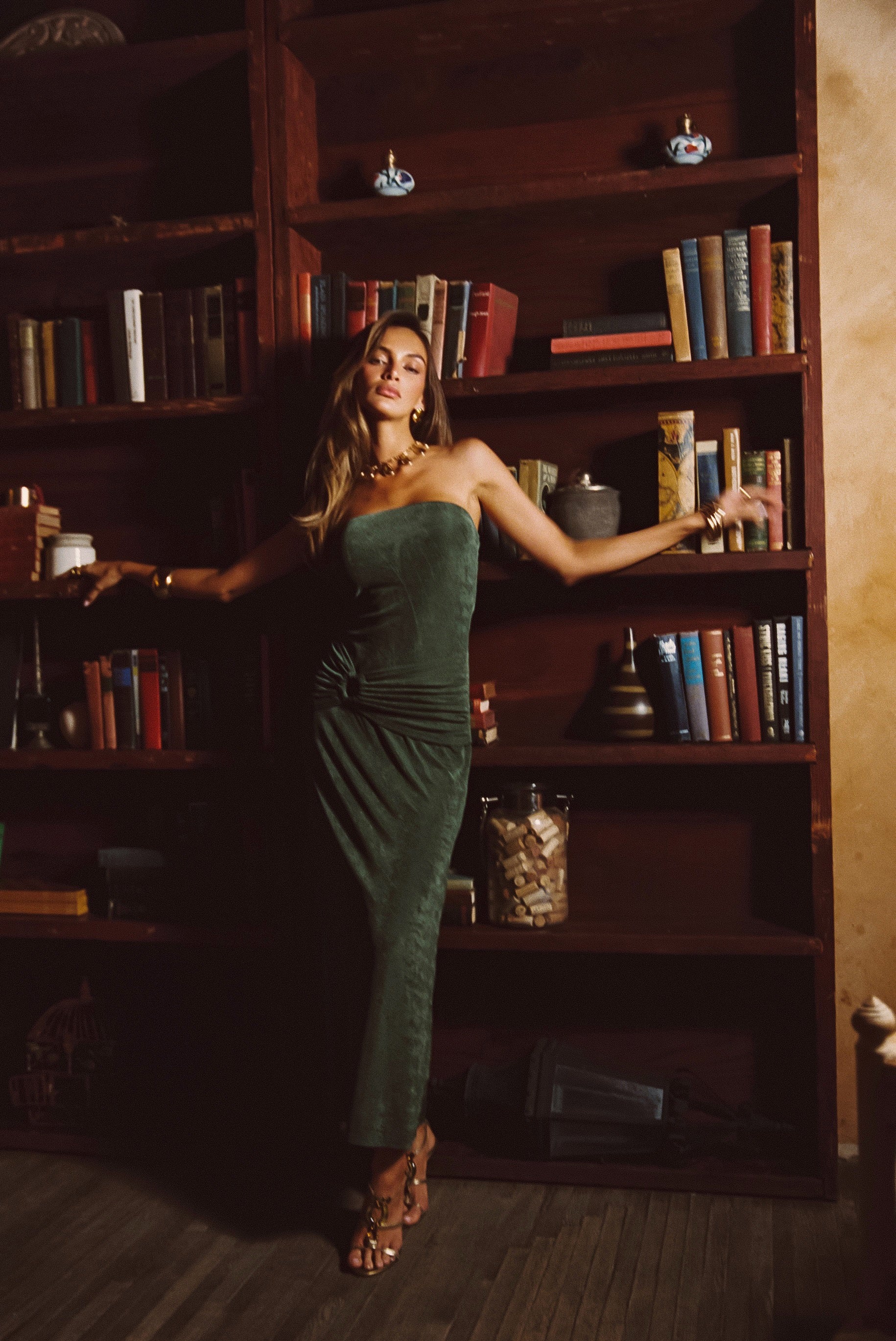 Cala Sol Emerald Maxi Dress