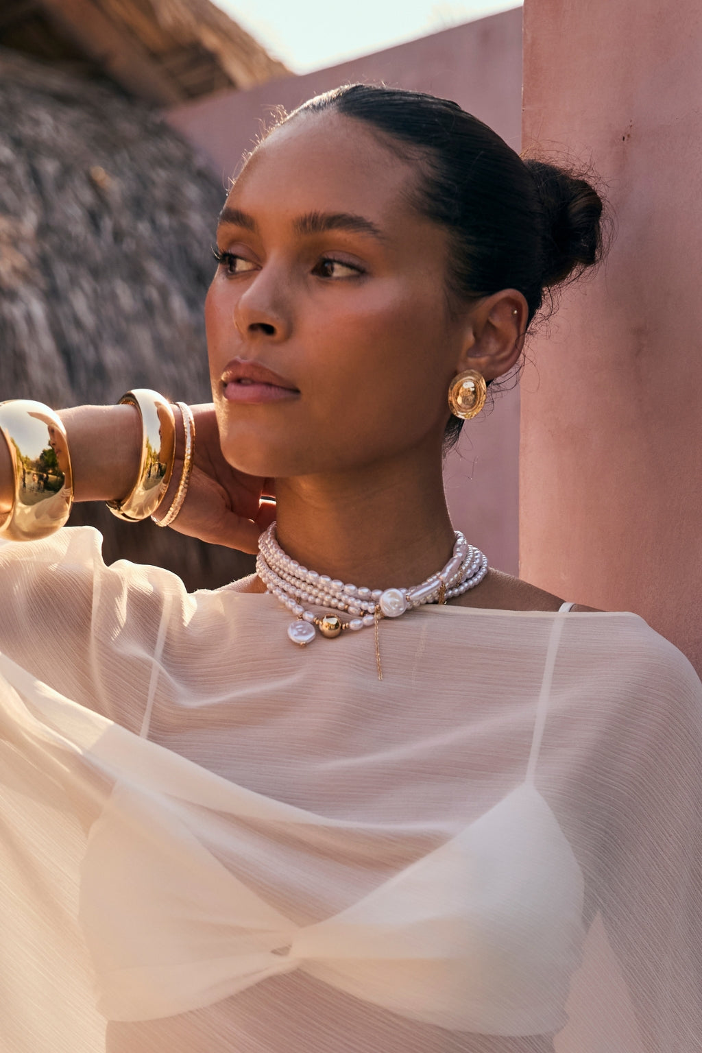 Guilded Drift Pearl Choker | 12th Tribe