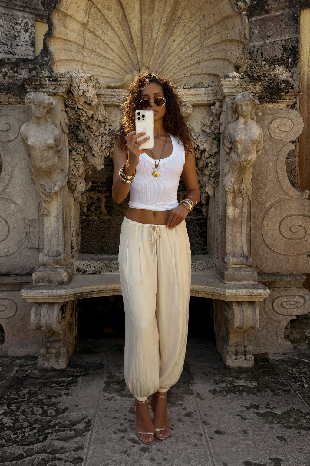 Reverie Ivory Balloon Pants