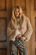 Suki Camel Shearling Coat