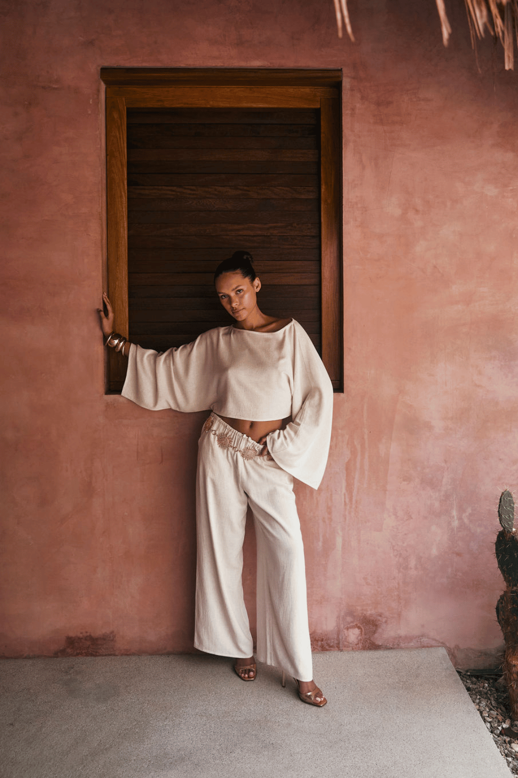 Clear Breeze White Linen Pants