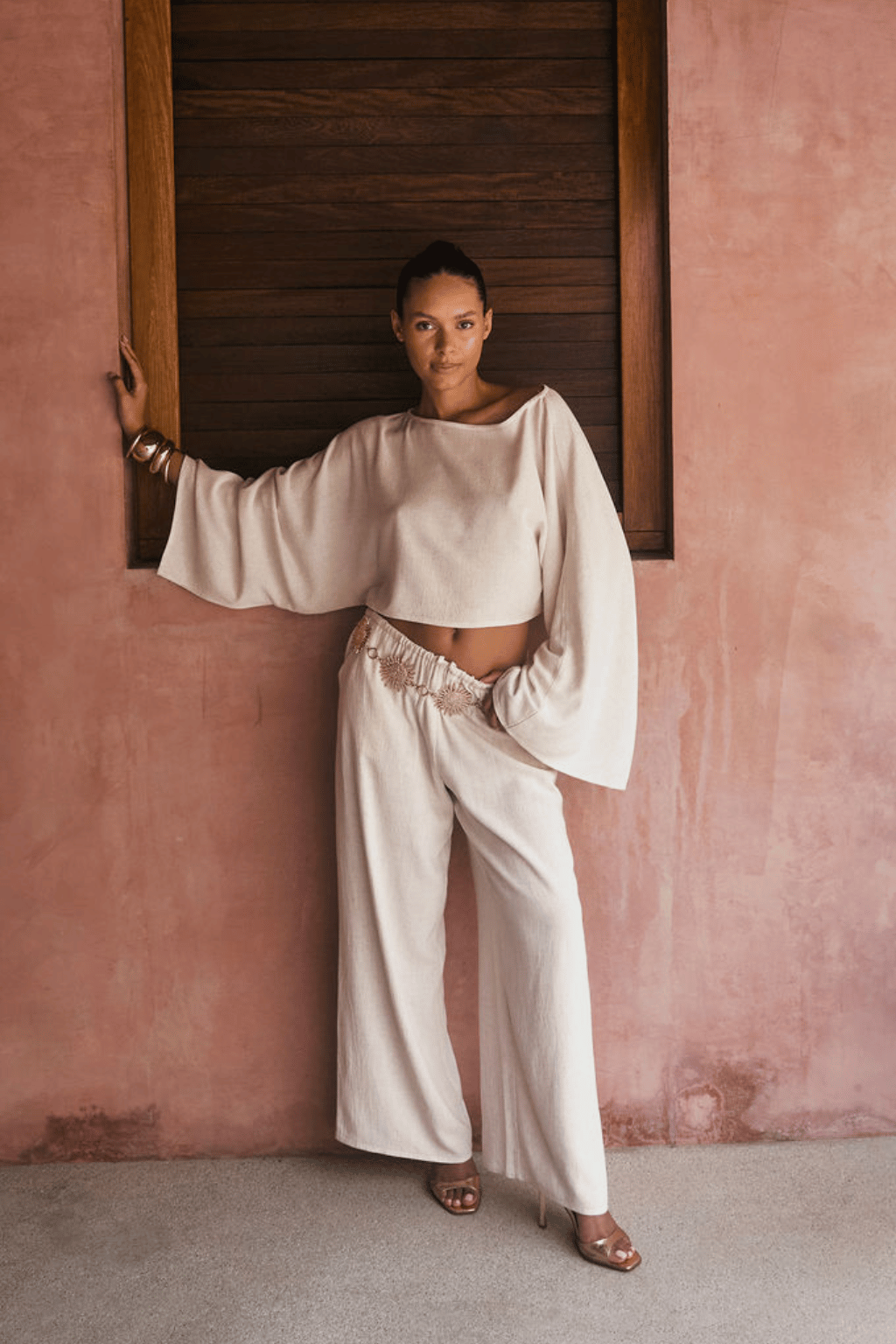 Clear Breeze White Linen Pants | 12th Tribe