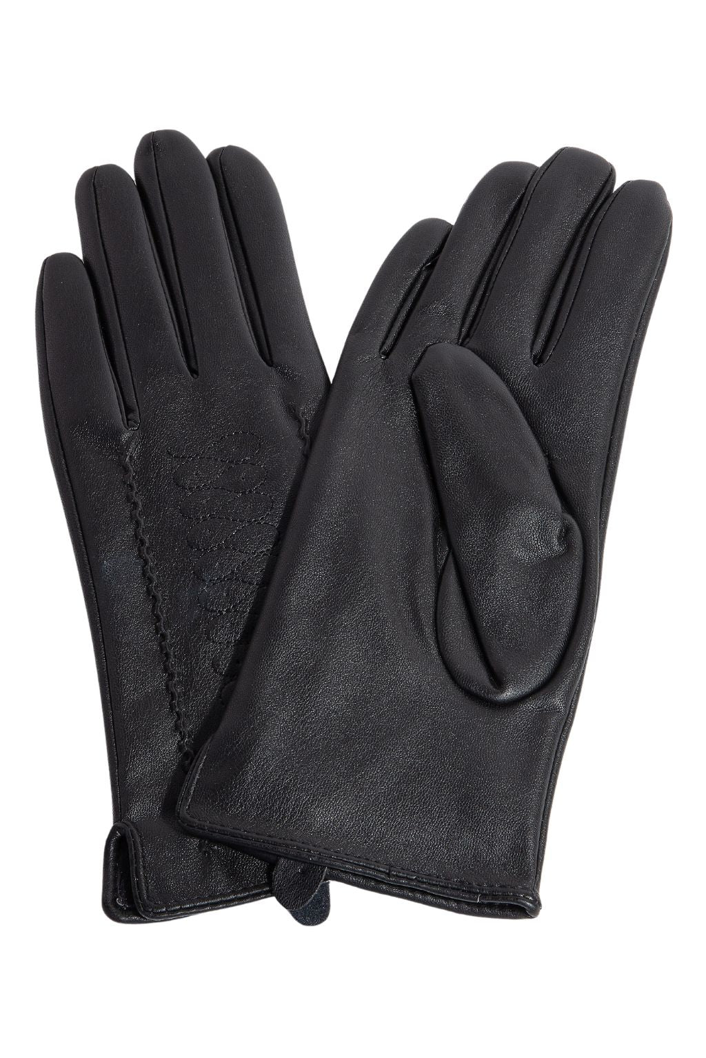 After Hours Black Vegan Leather Gloves