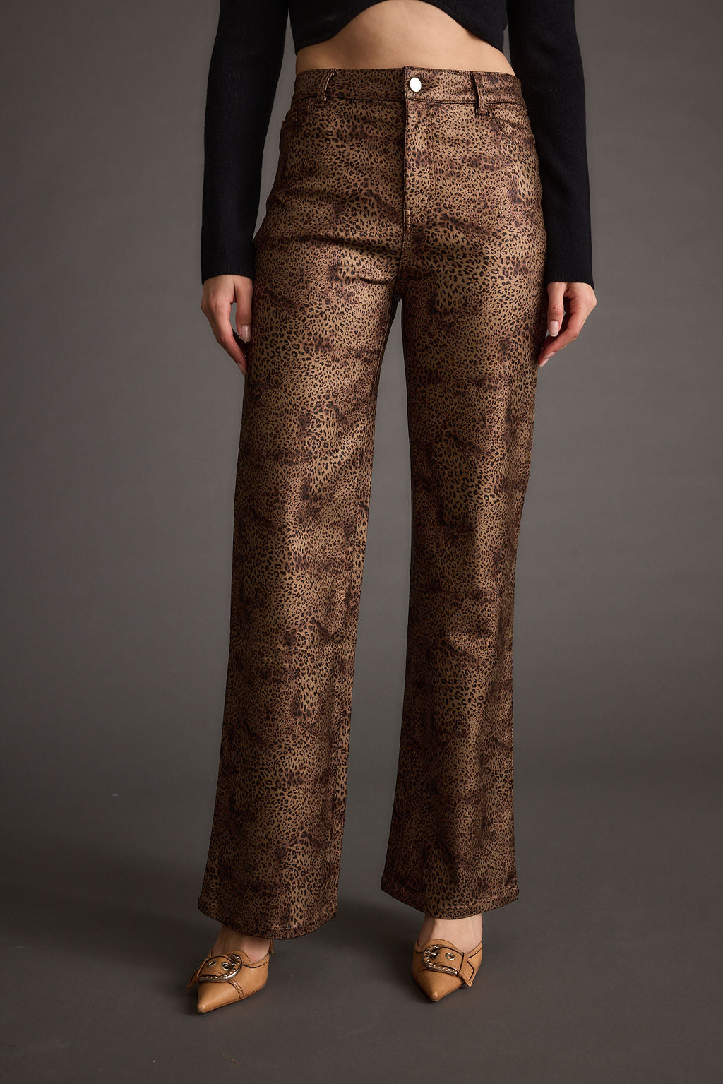 After Hours Coated Leopard Pants – 12th Tribe