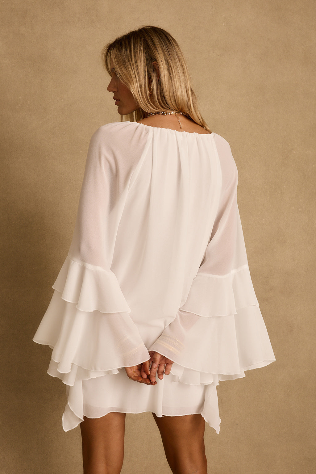 Alice White Chiffon Mini Dress