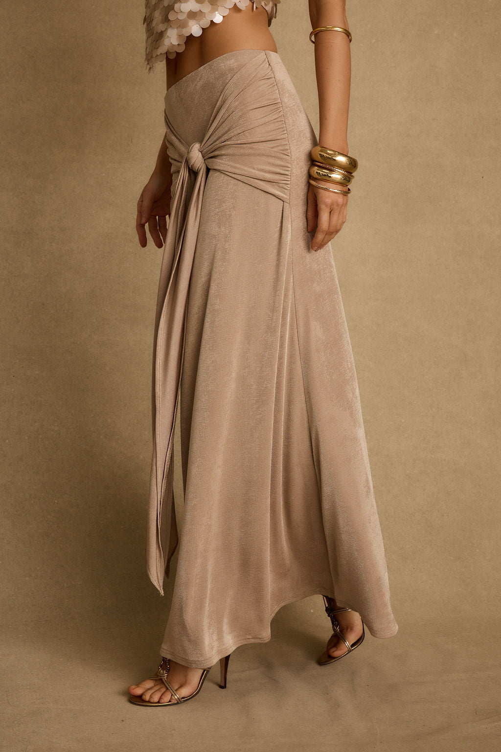 Almara Champagne Maxi Skirt