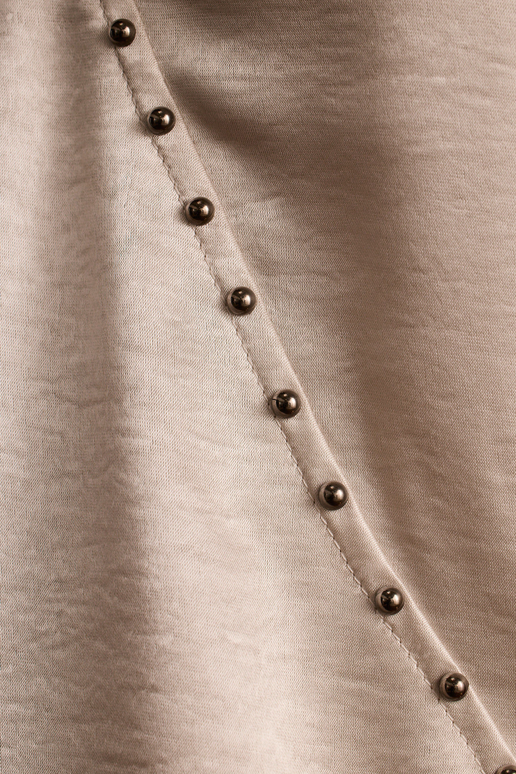 Ashby Cream Satin Studded Tank Top