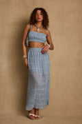 Azure Baby Blue Maxi Skirt