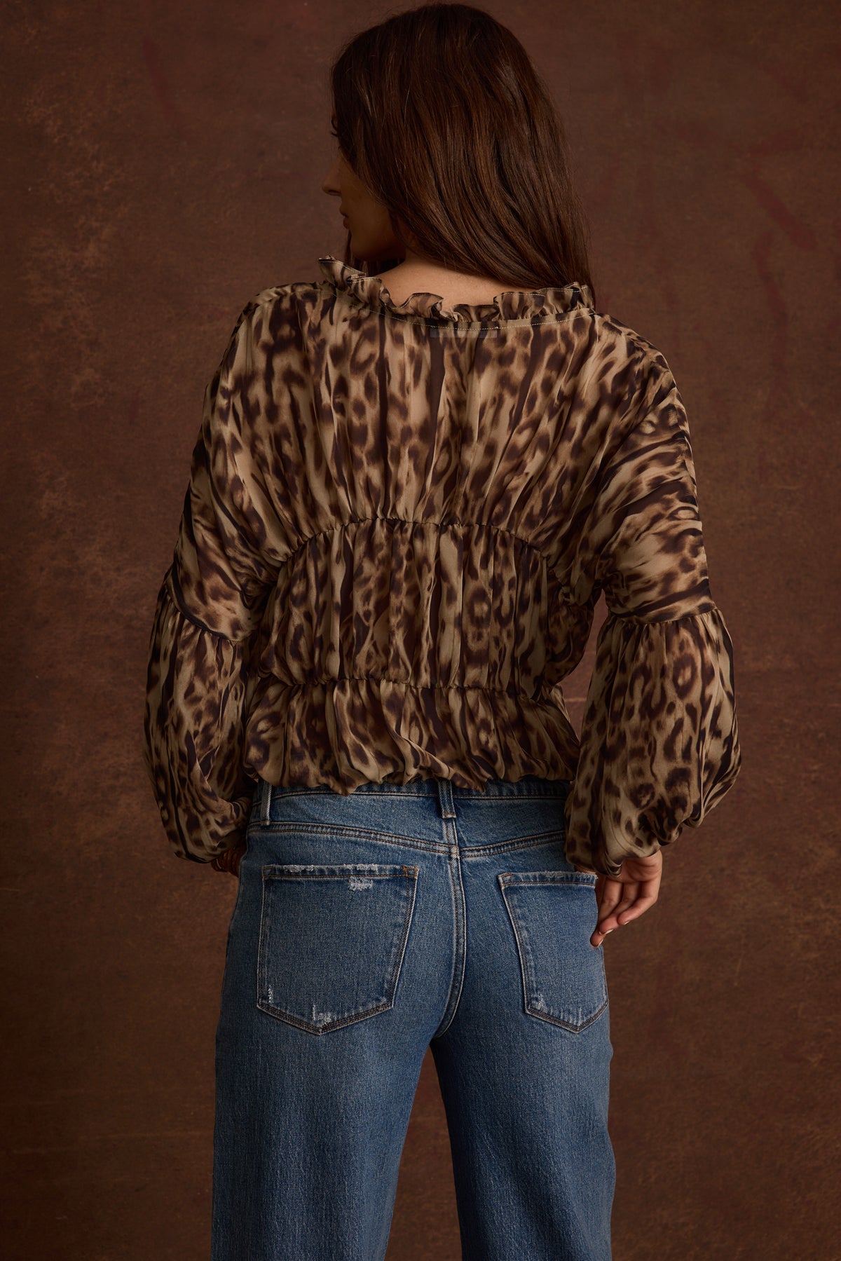 Leopard Print Italian Blouse- Allegra