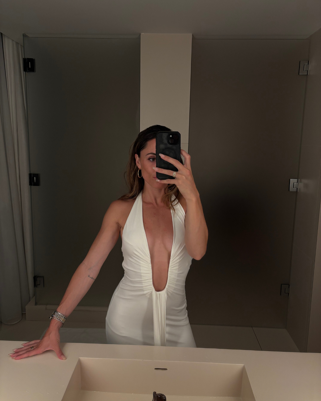 White Plunge Dress for Women White Plunge Dress for Women