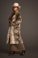 Vivienne Grey Snake Faux Fur Jacket