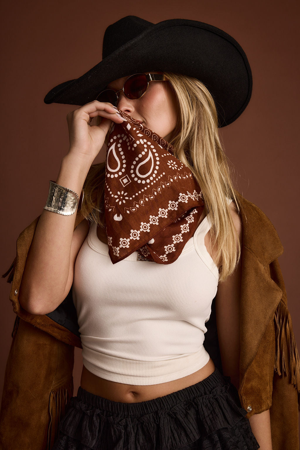 Bandit Terracotta Paisley Scarf