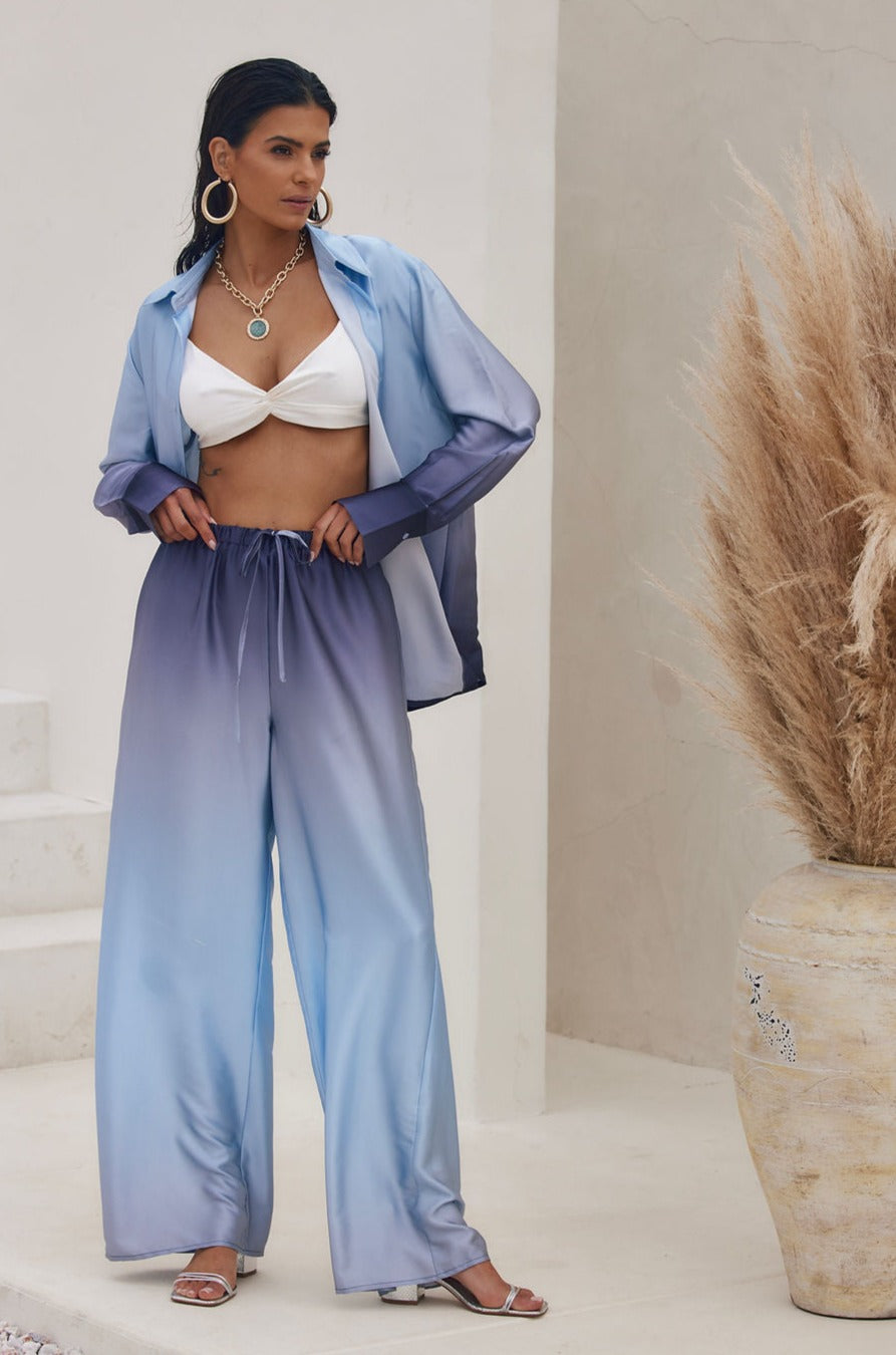 Blue Lagoon Ombre Pull On Pant
