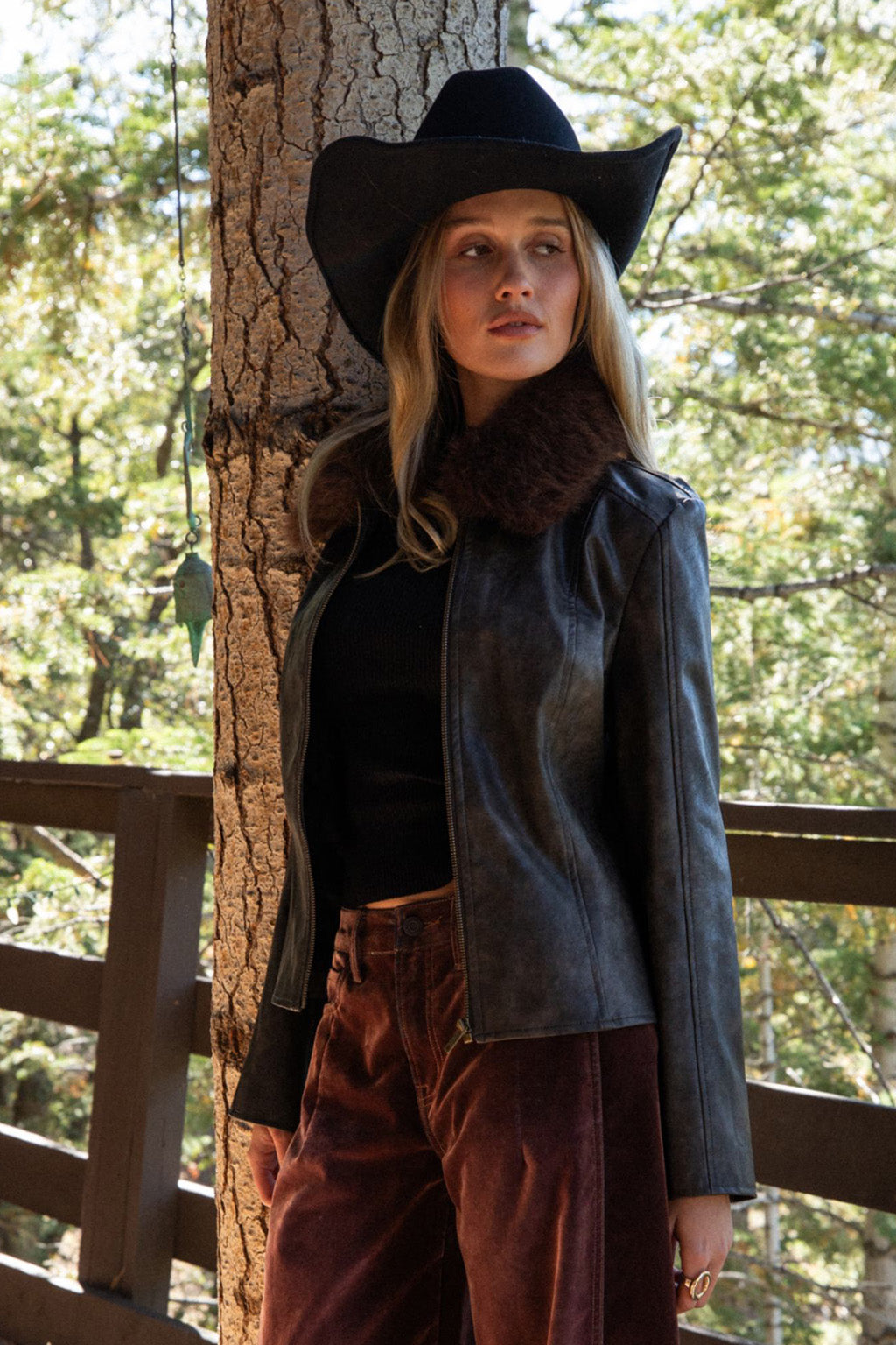 Beckett Espresso Vegan Leather Jacket