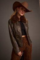 Beckett Espresso Vegan Leather Jacket