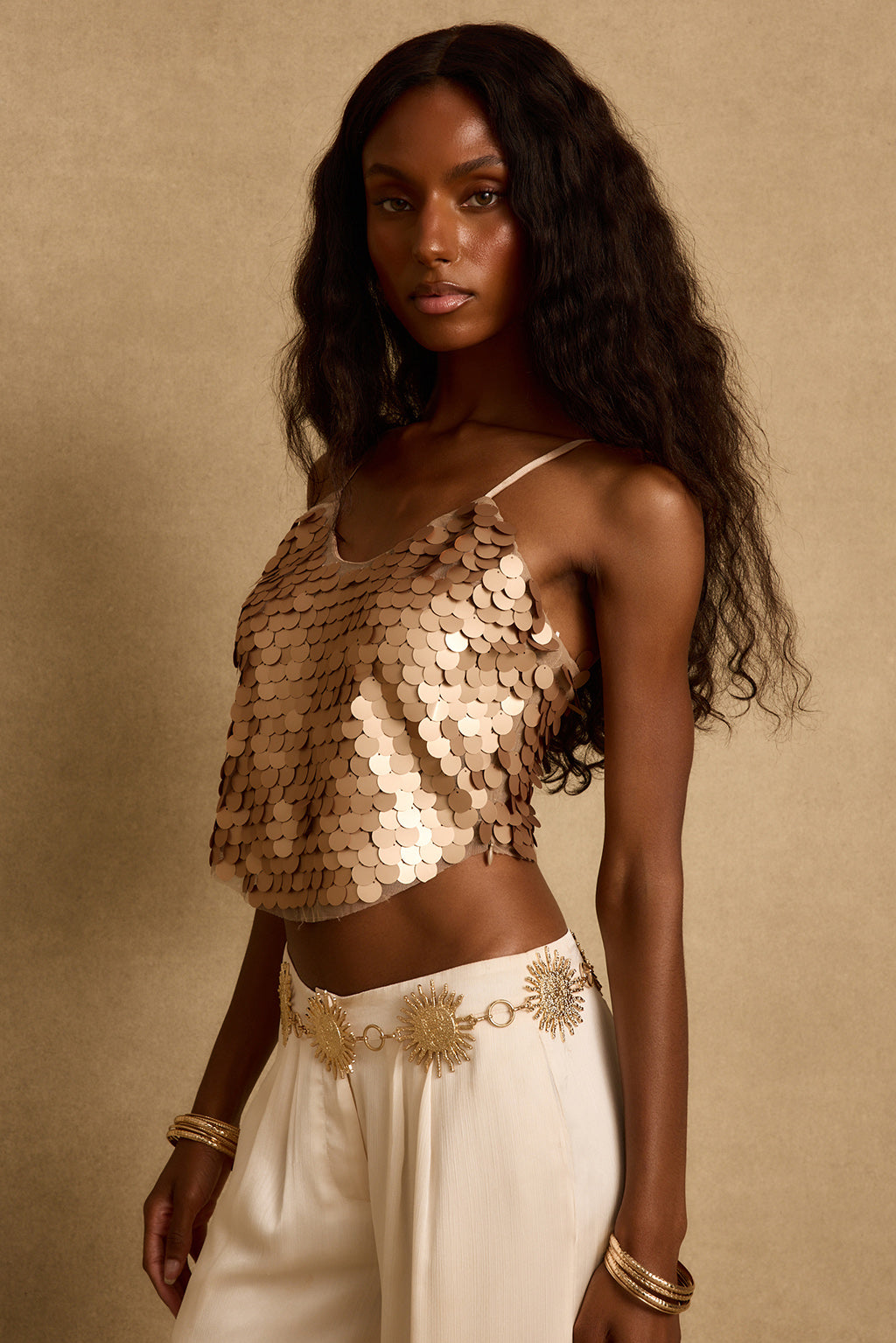 Seaton Rose Gold Payette Tank