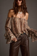 Brinley Snake Off Shoulder Blouse