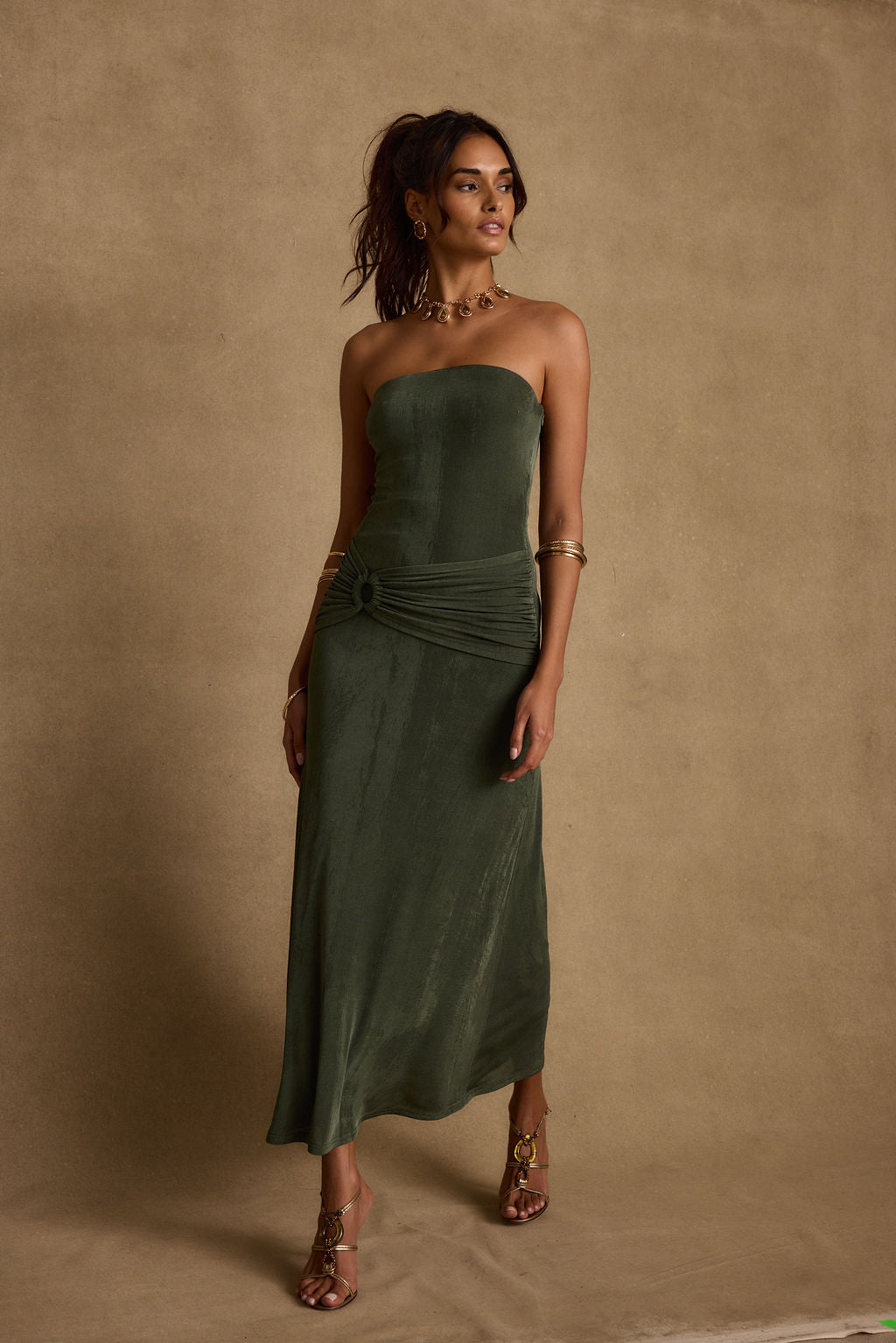 Cala Sol Emerald Maxi Dress | 12th Tribe