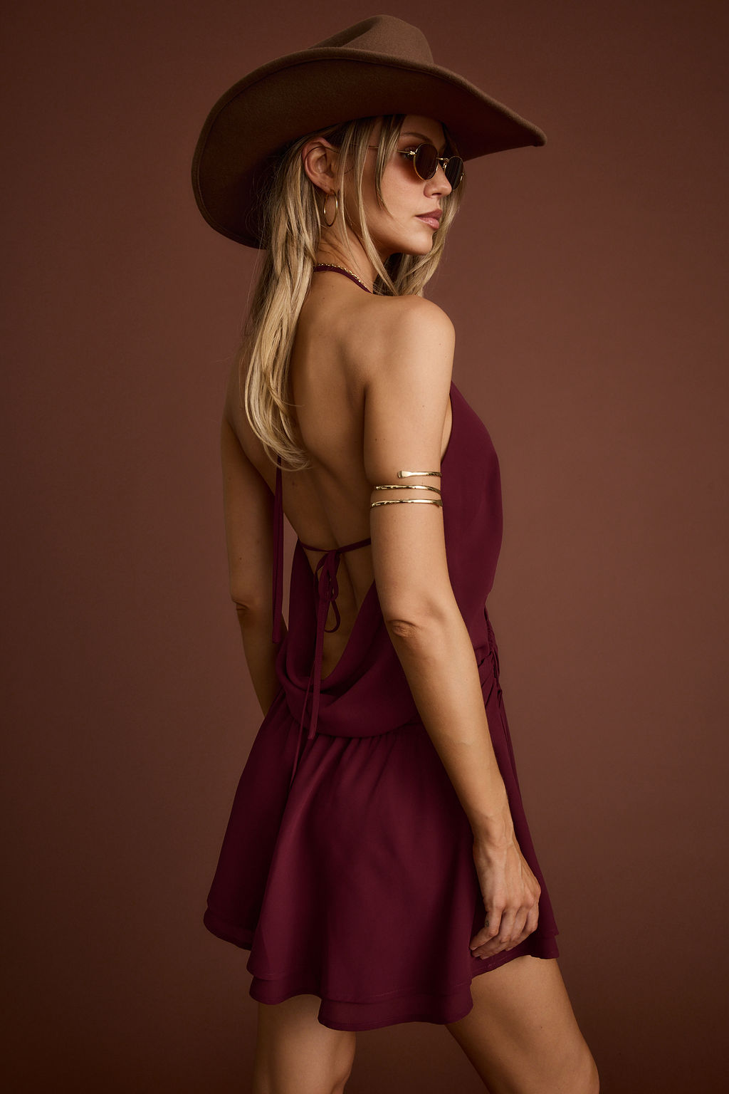 Canyon Bloom Mulberry Mini Dress