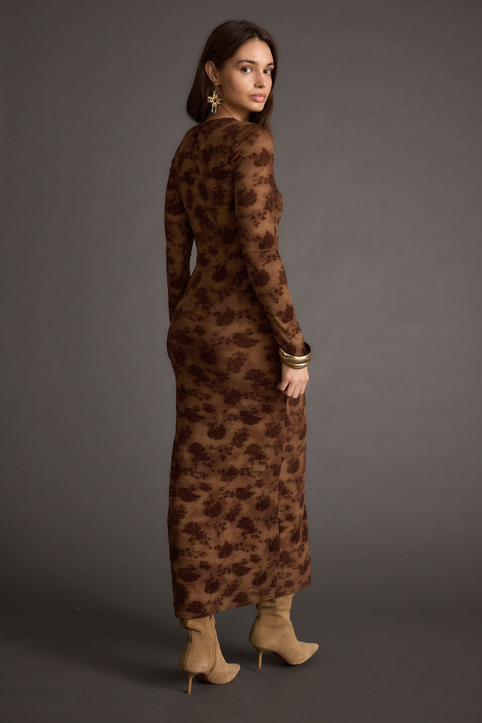 Casanova Brown Floral Maxi Dress – 12th Tribe