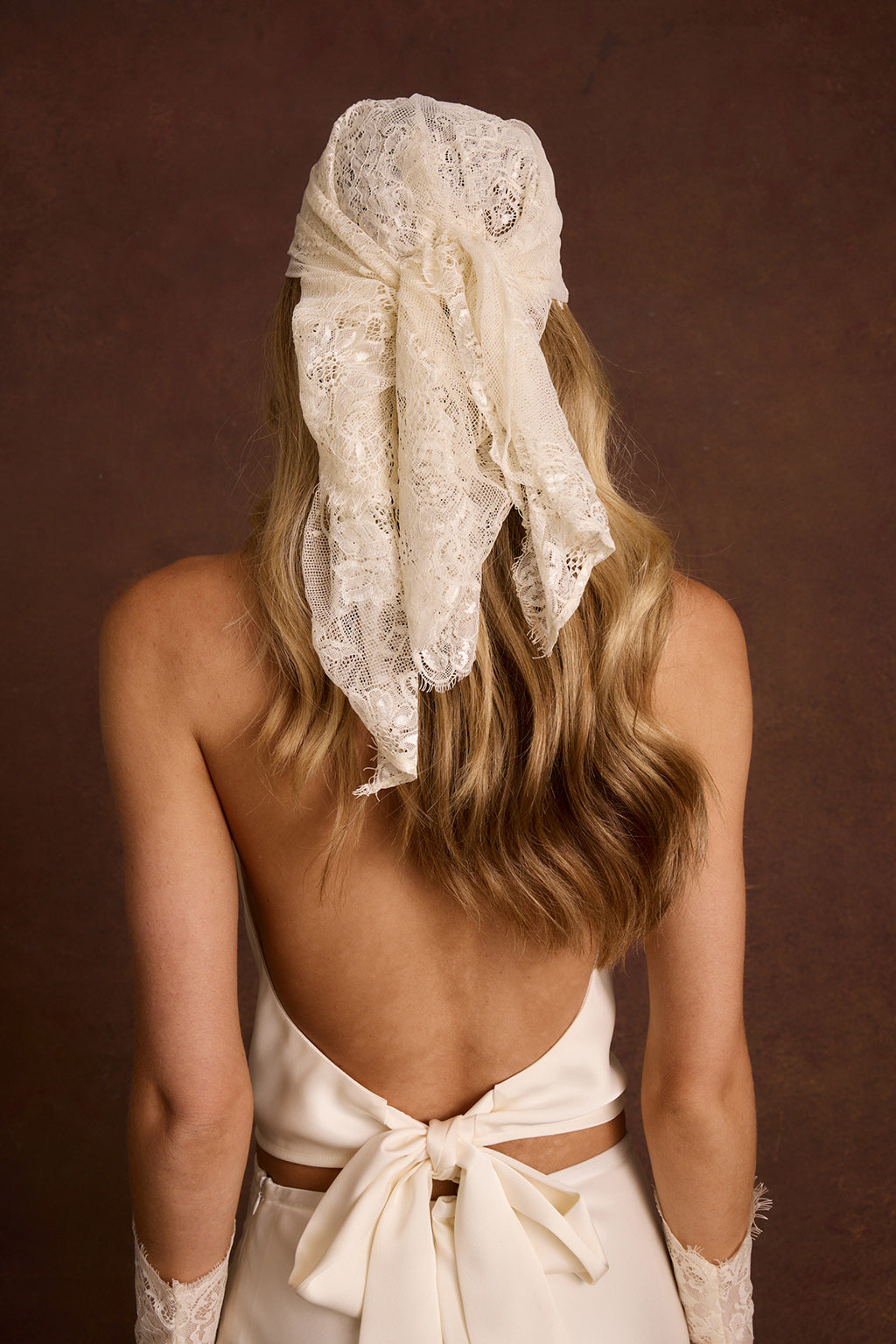 Celeste Cream Lace Scarf