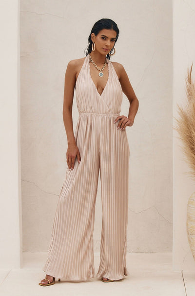 Champagne Problems Pleated Jumpsuit
