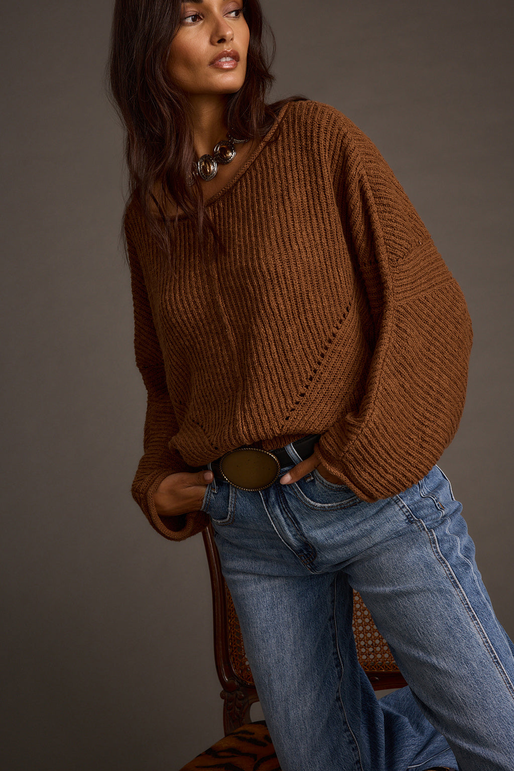 Clara Brown Knit Sweater