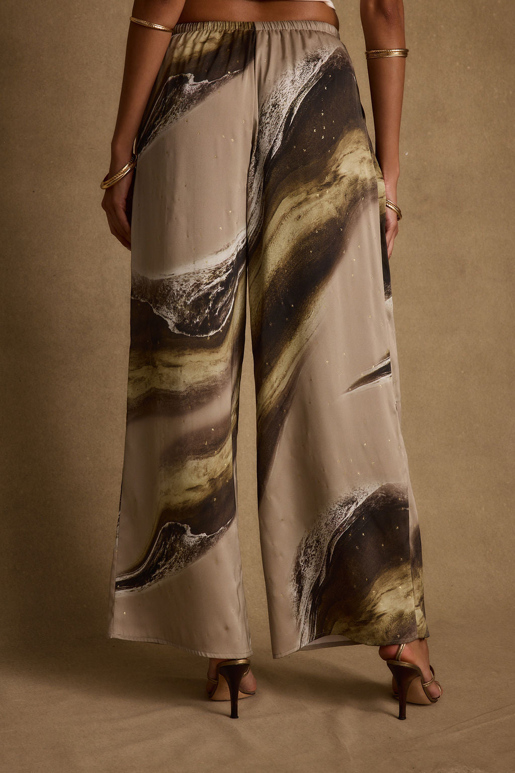 Clear Breeze Marble Satin Pants