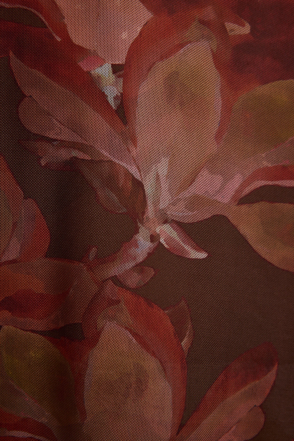 Clear Breeze Mulberry Floral Mesh Top