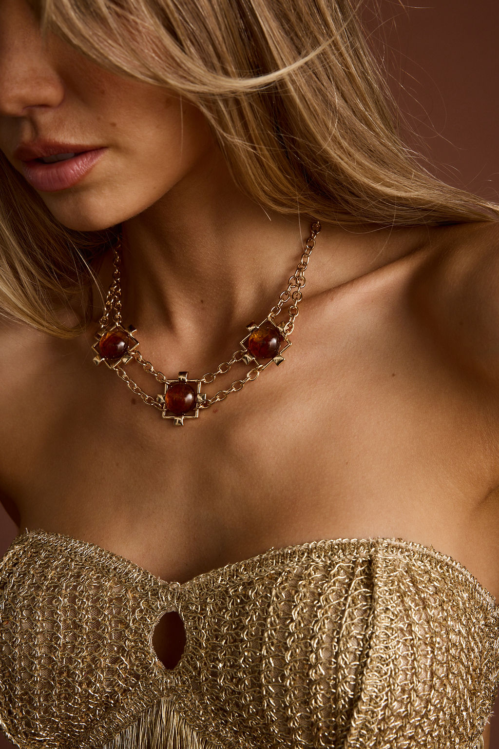 Coralli Amber Stone Choker