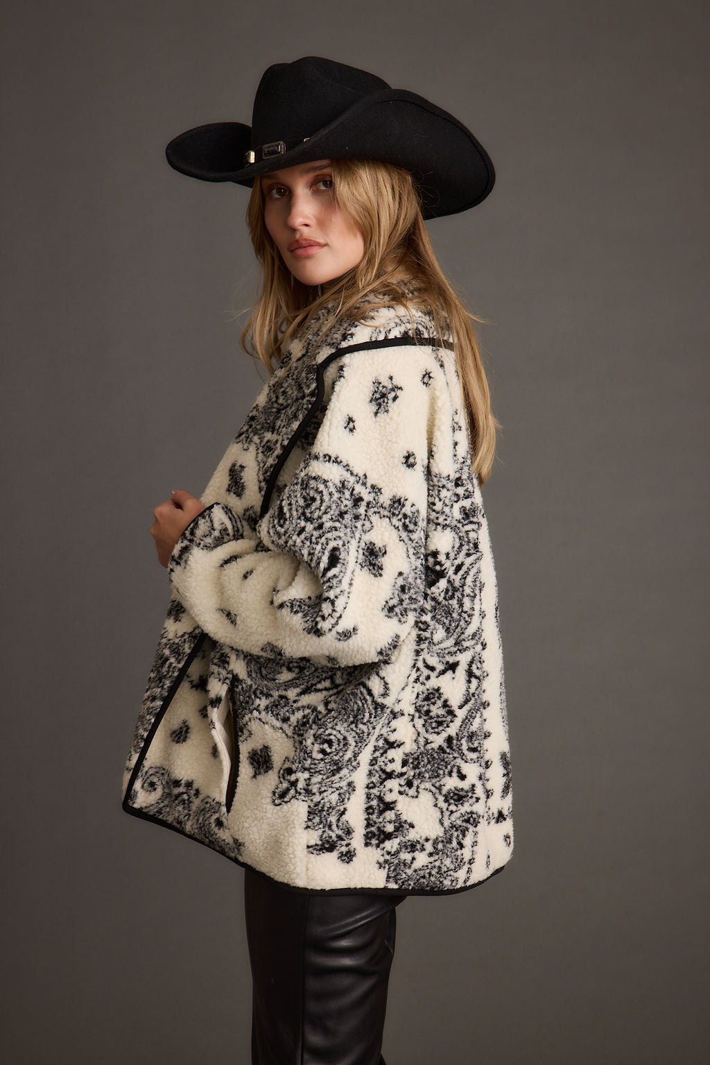 Coyote Printed Sherpa Jacket