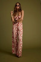 Cubana Rust Satin Bandeau Top