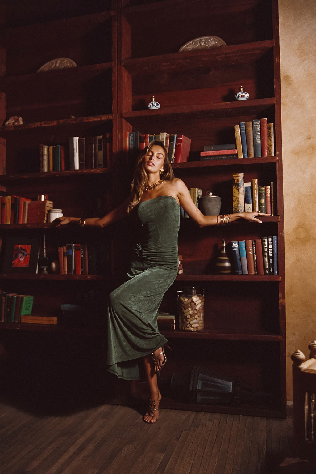 Cala Sol Emerald Maxi Dress