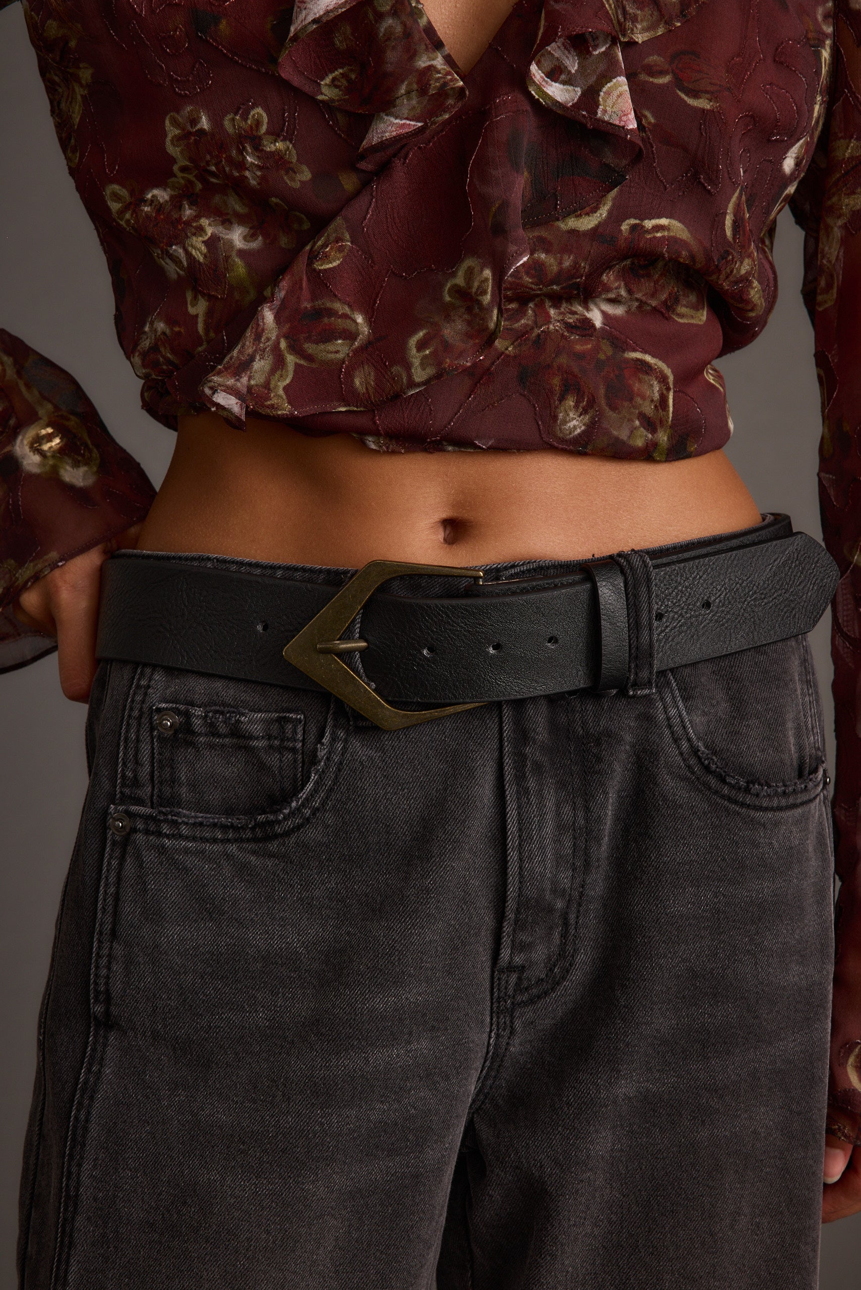 Calder Black Interchangeable Buckle Belt