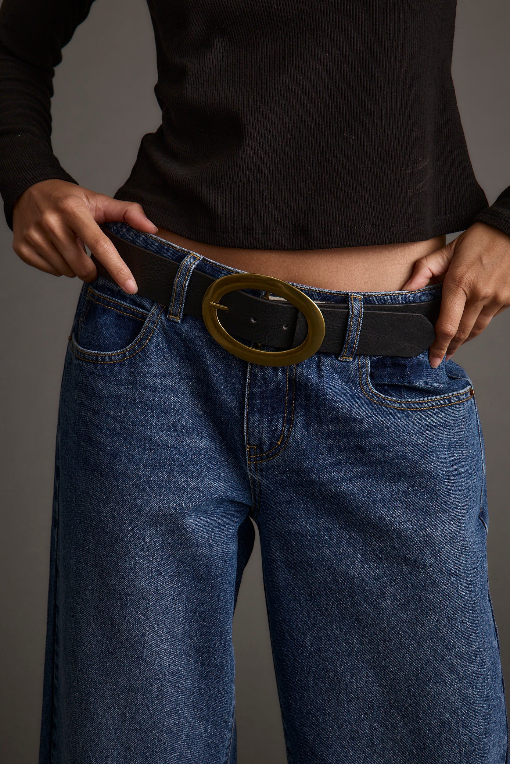 Candor Black and Oval Belt