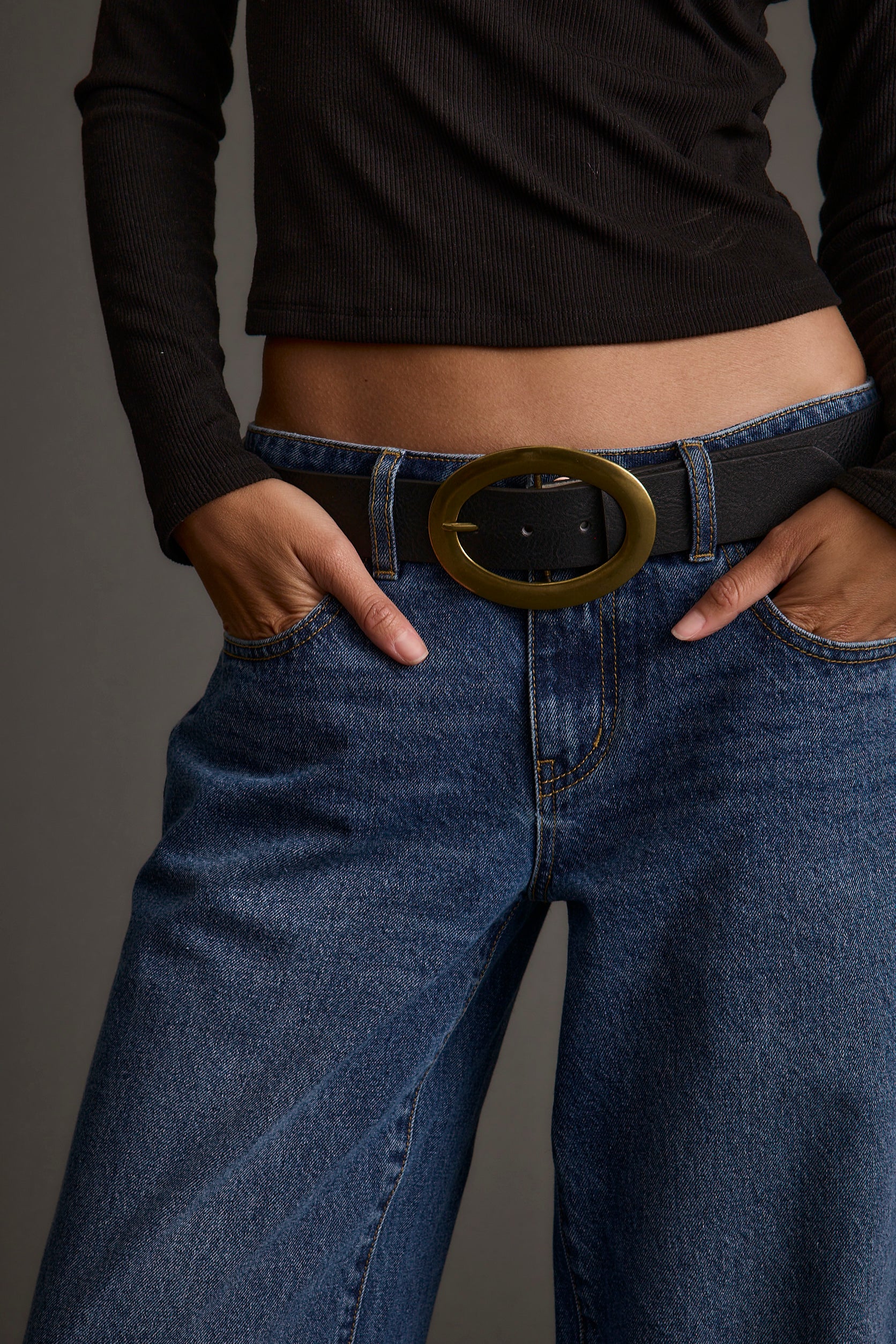 Candor Black and Oval Belt