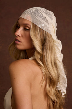 Celeste Cream Lace Scarf