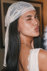 Celeste White Lace Scarf